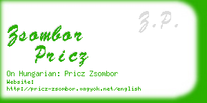 zsombor pricz business card